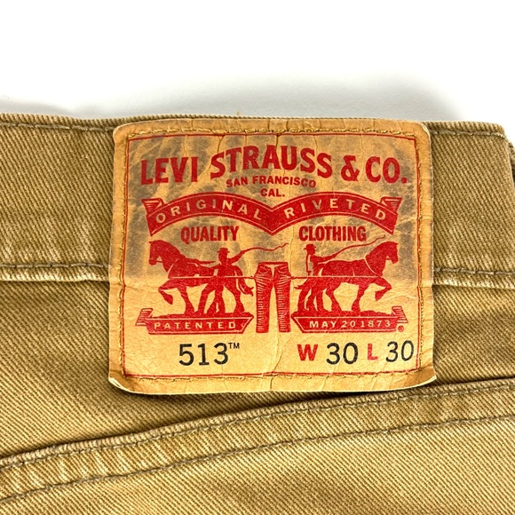 Levi’s 513 Khaki Tan Slim Straight Jeans - Picture 8 of 10